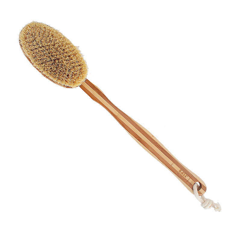 A dry skin brush with firm vegetable bristles